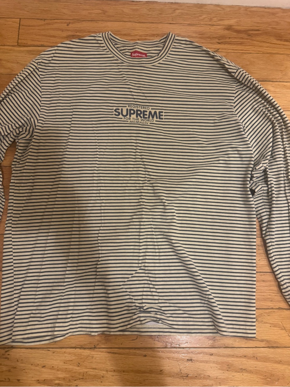 Supreme  Long Sleeve Striped Crewneck Shirt